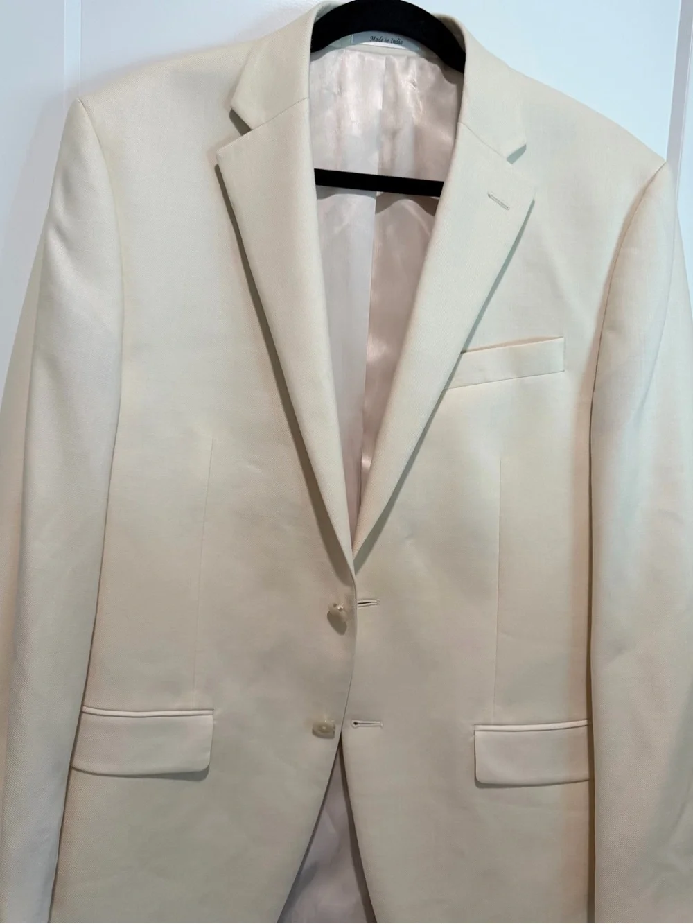 Lauren Ralph Lauren Mens 40R Ivory Silk Wool Blazer Sport Coat